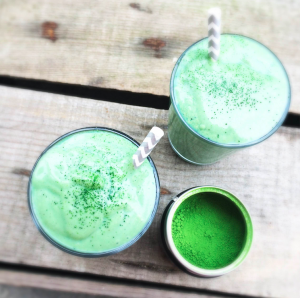 matcha and coconut superfood smoothie