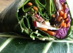 Purple Cauliflower Rice Collard Wrap