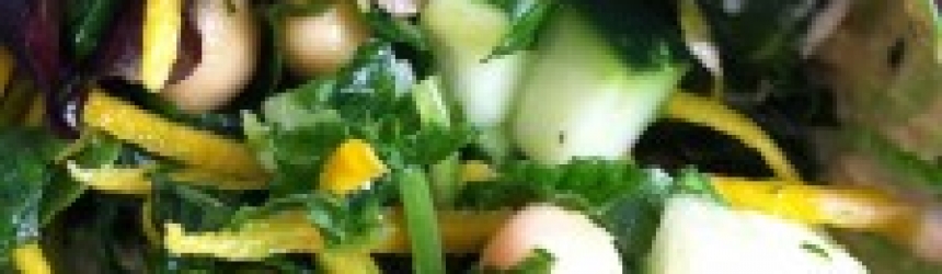 Mediterranean Herb Kale Salad Wraps